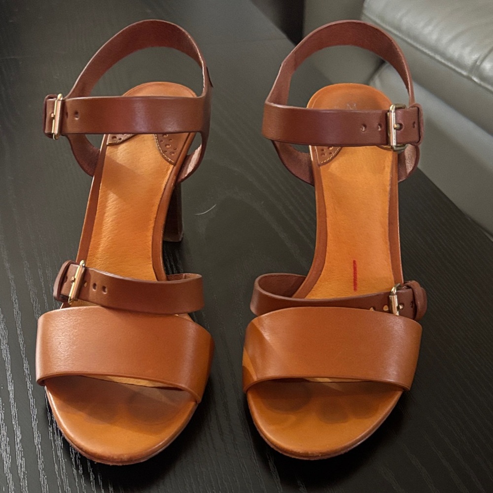 Johnston & Murphy Tan Leather Heels 6.5